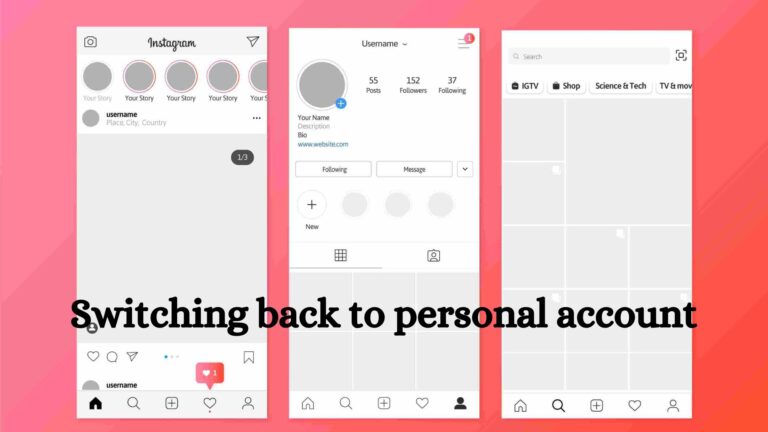 How to switch back to personal account on Instagram 2023